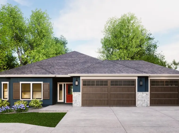 Charming blue house with stone, 3-car garage, Southern Oregon