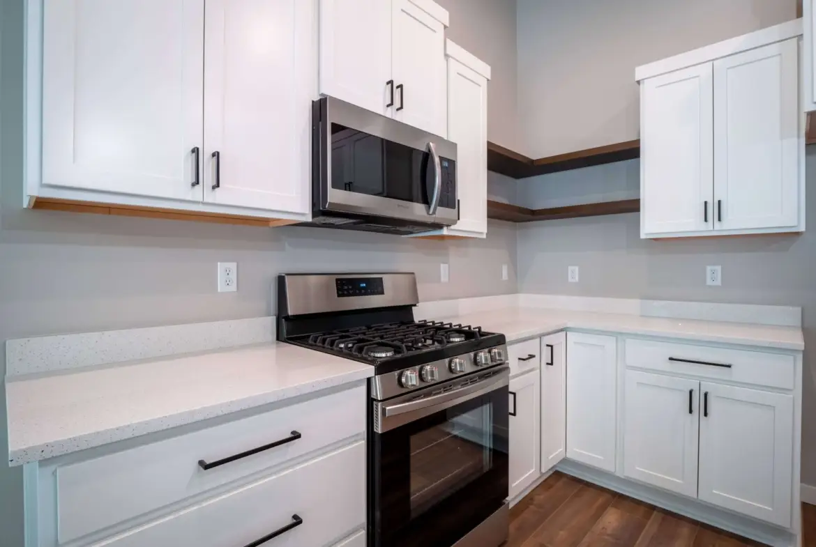 kitchen with white counter tops and white counters